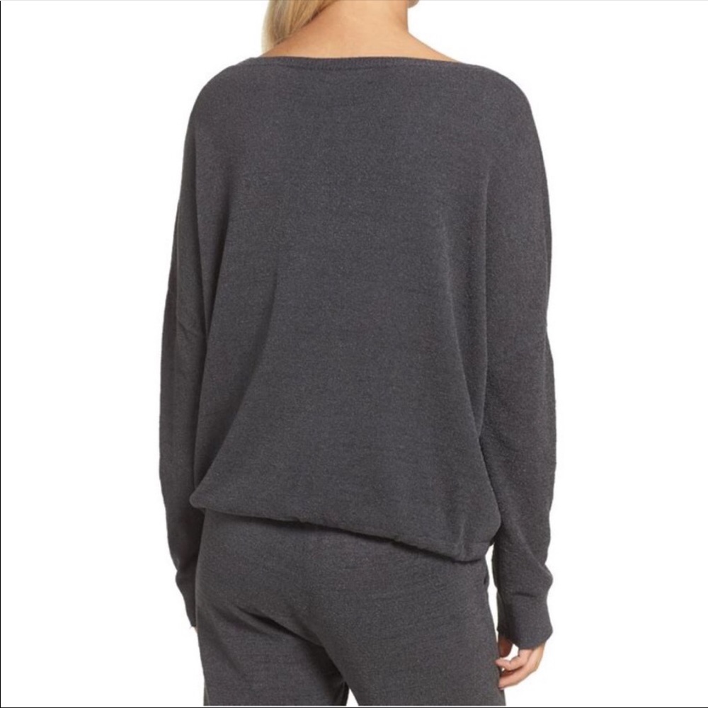 Barefoot dreams cozy chic ultra lite gray pullover sweater size Medium - Picture 2 of 8